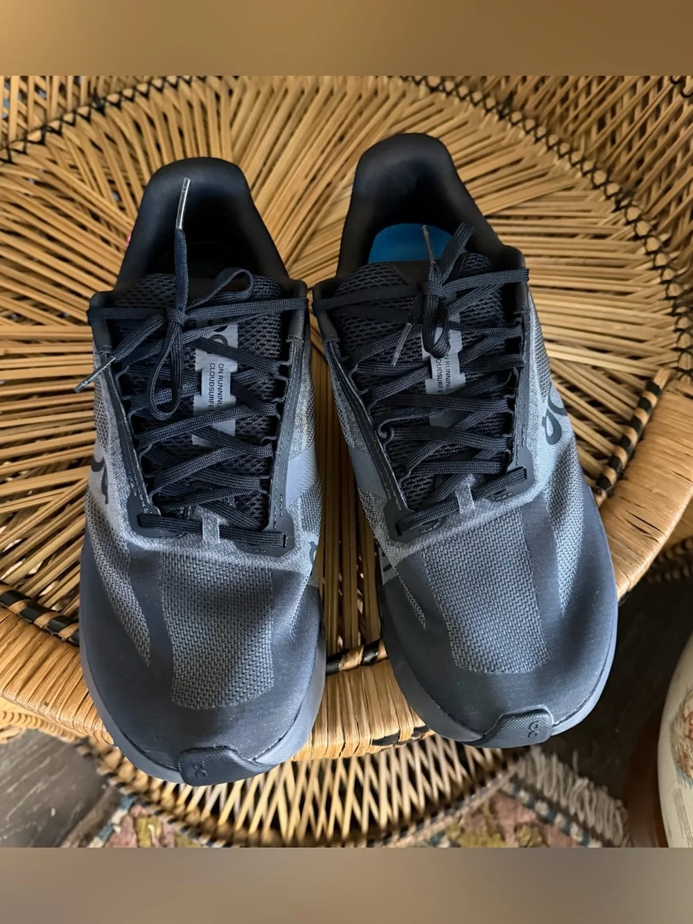 On Cloudsurfer Next Men's Running Shoes Size 10 Black Gray With Currex Insole